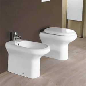 Sanitari filo muro Compact Rak Ceramics: WC, Bidet, Copriwater Bianco