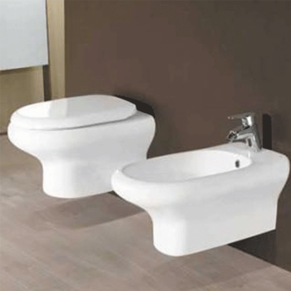 Sanitari sospesi Compact Rak Ceramics: WC, Bidet, Copriwater Bianco