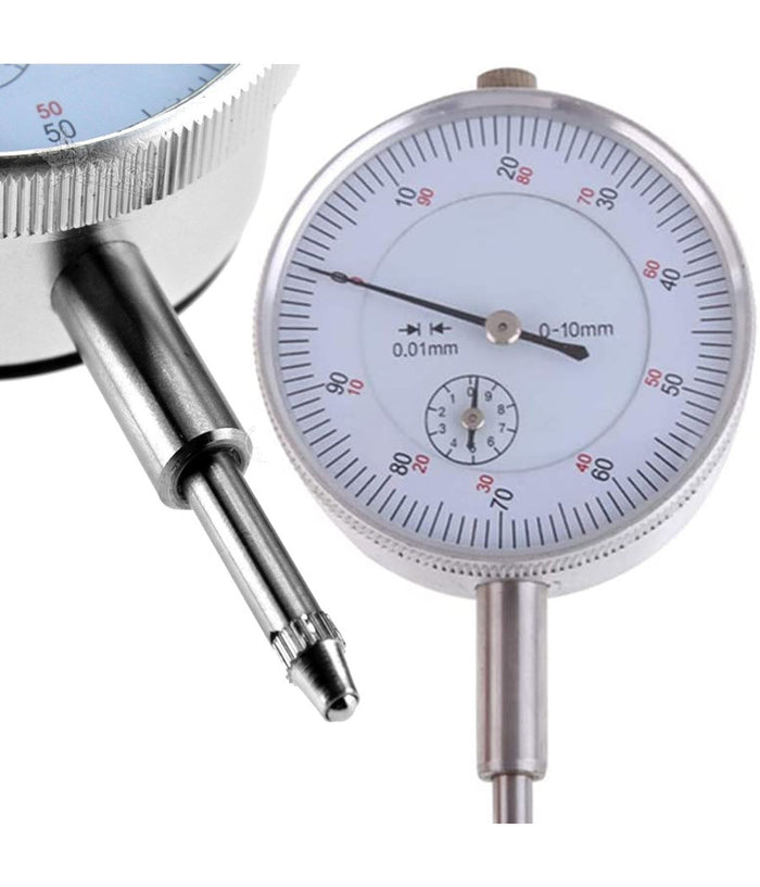 Comparatore Centesimale 0-10mm Risoluzione 0,01mm Per Base Magnetica         