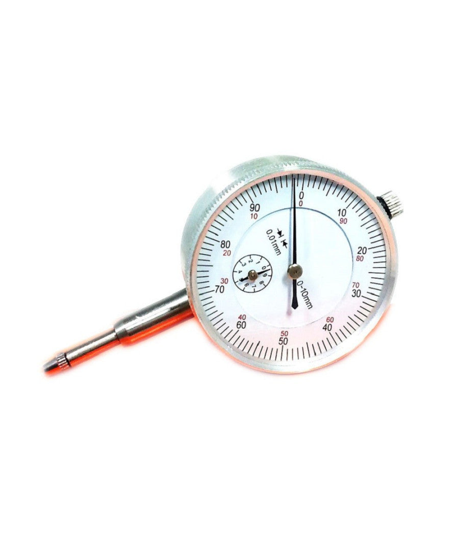 Comparatore Centesimale A Orologio 0-10mm Risoluzione 0,01mm Per Base Magnetica         