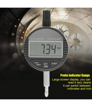Comparatore Centesimale Digitale Con Display 0-12,7mm/0,5" Tornio  0,01mm/0,005"         