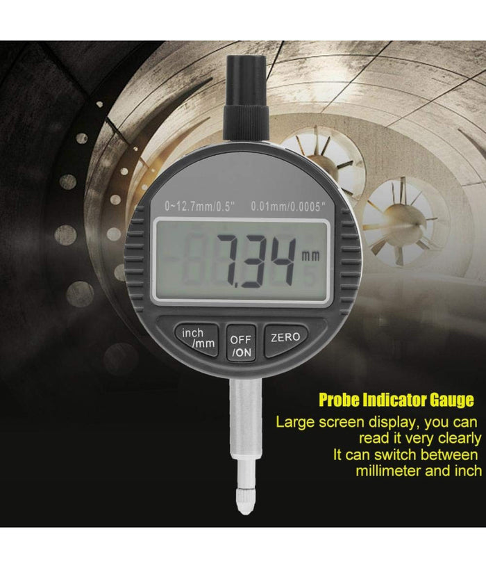 Comparatore Centesimale Digitale Con Display 0-12,7mm/0,5" Tornio  0,01mm/0,005"         