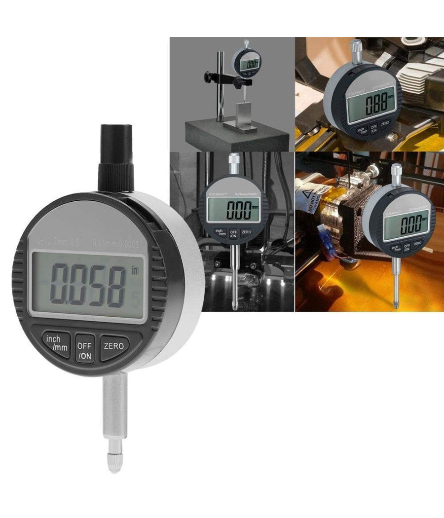 Comparatore Centesimale Digitale Con Display 0-12,7mm/0,5" Tornio  0,01mm/0,005"         