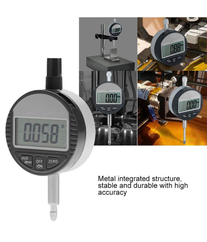 Comparatore Centesimale Digitale Con Display 0-12,7mm/0,5" Tornio  0,01mm/0,005"         