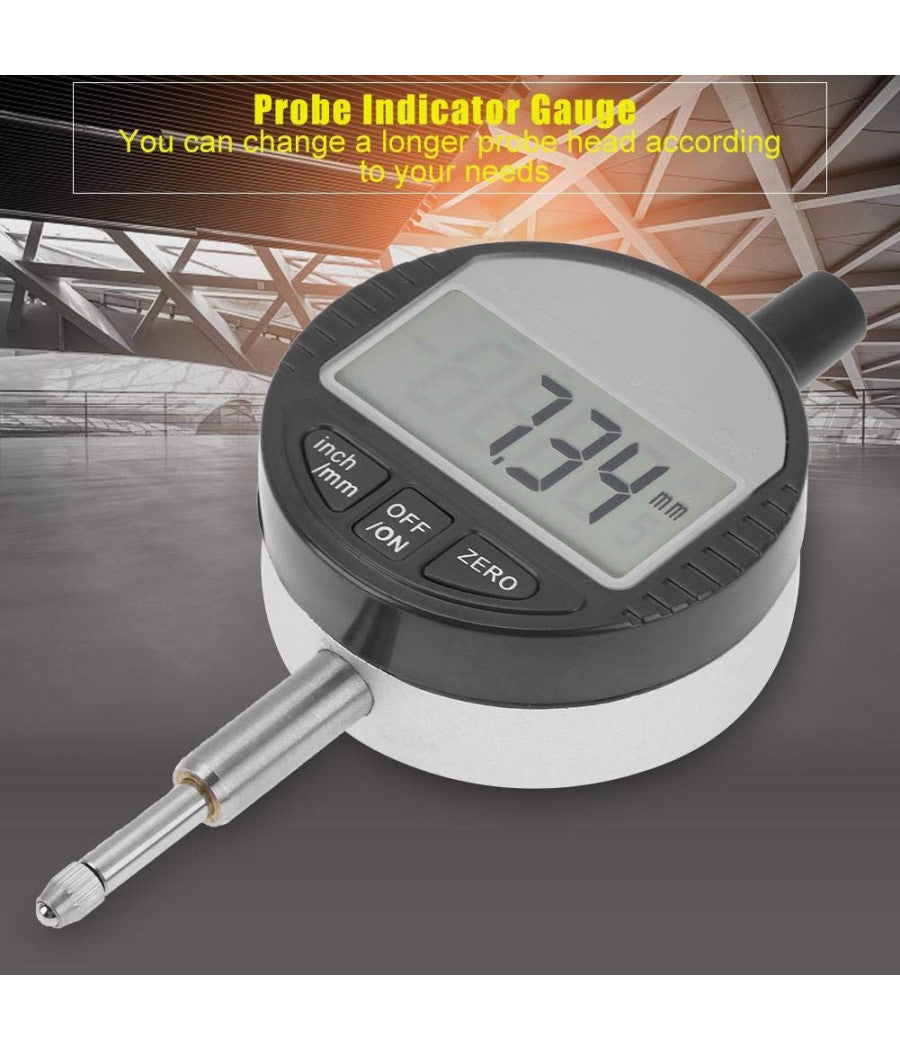 Comparatore Centesimale Digitale Con Display 0-12,7mm/0,5" Tornio  0,01mm/0,005"         
