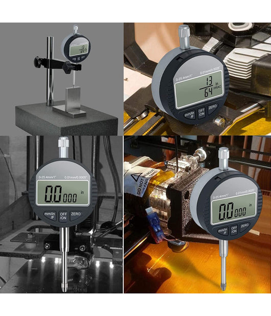 Comparatore Centesimale Digitale Con Display 0-25,4mm/0,5" Tornio  0,01mm/0,005"         