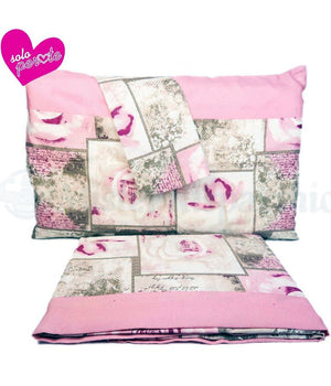 Completo Da Letto Lenzuola In Flanella Effetto 3d Con Federe Copri Cuscini Rose         