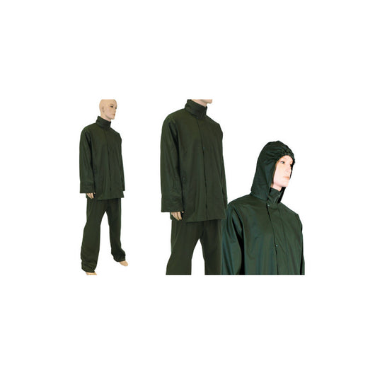 Completo PU Brixo verde taglia XL – giacca e pantaloni da lavoro