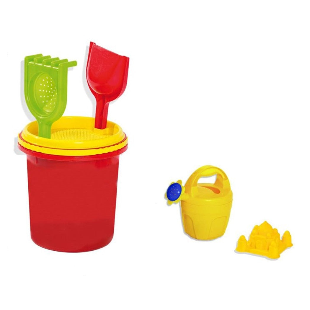 Trade Shop - Completo Secchiello Accessori Palette Giochi Mare Jumbo In Rete Bambini 114275 -