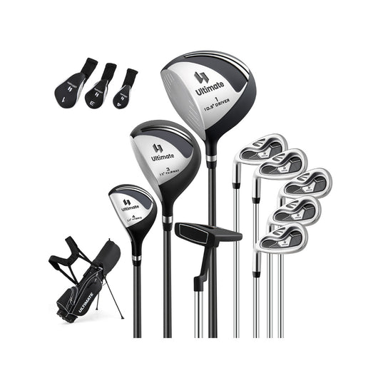 Borsa da golf con supporto driver #1 da 460CC con copri testa, Set completo di mazze da golf per uomo per mancini Nero-Golf