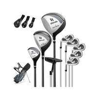 Borsa da golf con supporto driver #1 da 460CC con copri testa, Set completo di mazze da golf per uomo per mancini Grigio-Golf