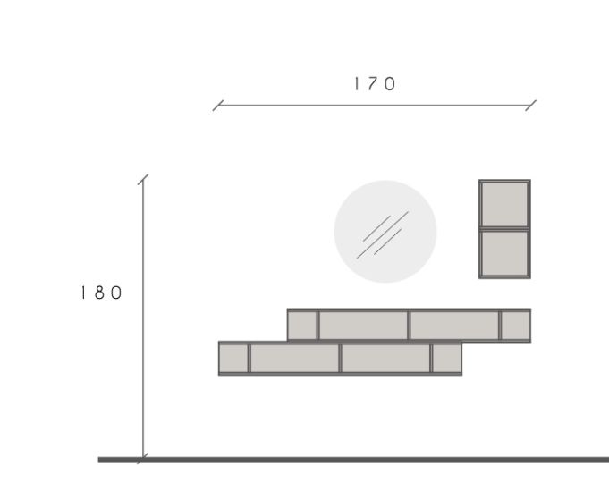 Nuova Parete da ingresso moderna, finitura Lava ZLCINFNCOMPN59