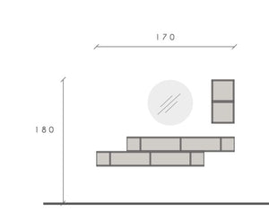 Nuova Parete da ingresso moderna, finitura Lava ZLCINFNCOMPN59