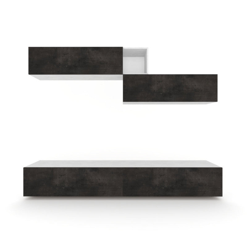 Composizione H194 L249 Ossido Bianco cm 249x45x194h - Sarmog