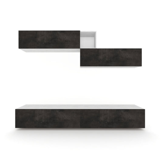 Composizione H194 L249 Ossido Bianco cm 249x45x194h - Sarmog