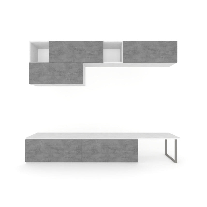 Composizione H200 L247 Ossido Bianco cm 247x45x200h - Sarmog