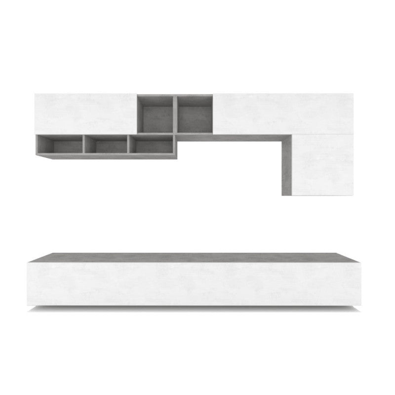 Composizione H200 L282 Cemento cm 282x45x200h - Sarmog