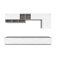 Composizione H200 L282 Cemento cm 282x45x200h - Sarmog