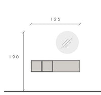 Parete Attrezzata da ingresso Argilla e Mercure, Made in Italy ZLCINFNCOMPN55