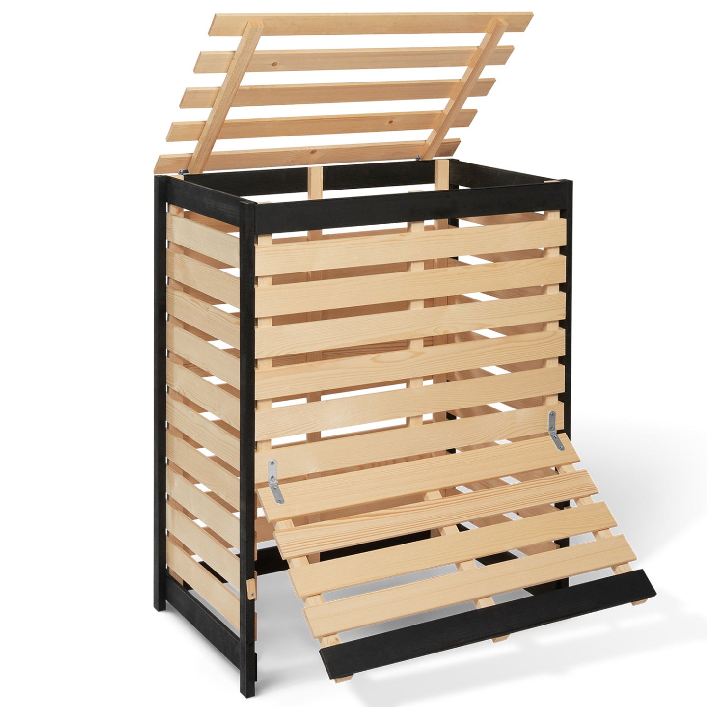 IDMarket - Compostiera da giardino in legno 360 L