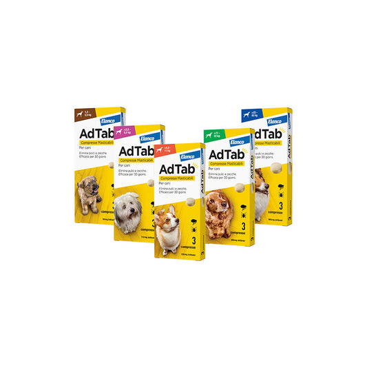 Compresse masticabili AdTab per cani 22–45 kg – 3 pz – Protezione mensile antiparassitaria