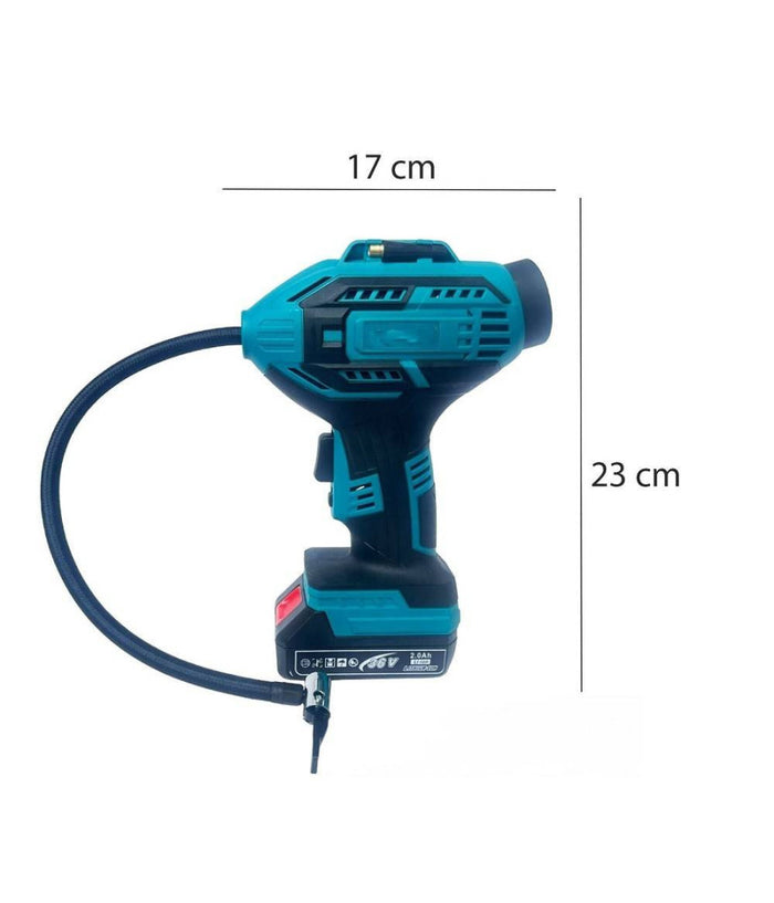 Compressore Aria Portatile Doppia Batteria Litio 36 V Digitale Ruote Auto Moto         