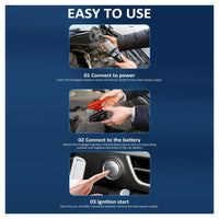 Trade Shop - Compressore D'aria Portatile Pompa Elettrica Wireless 4in1 8000mah Con Luce Emergenza Auto -