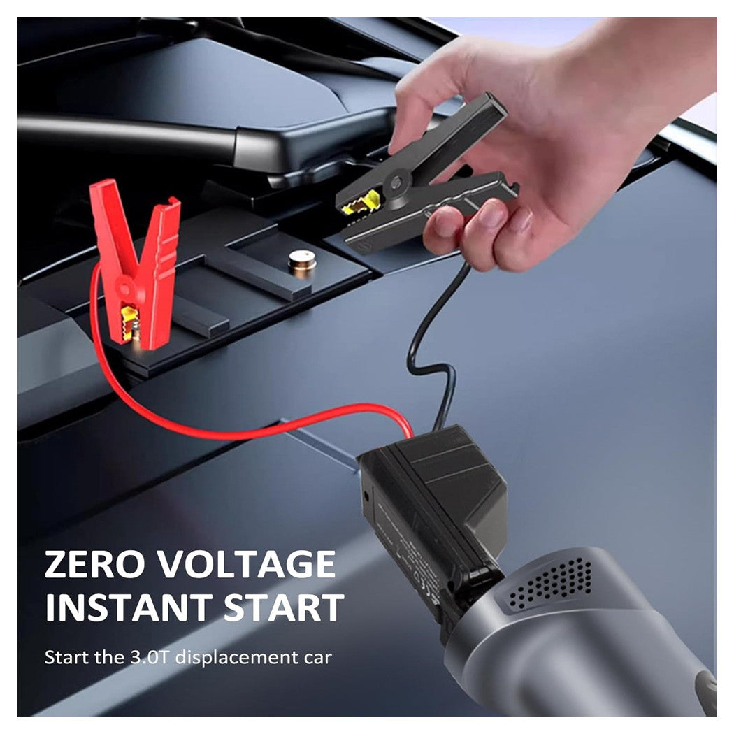 Trade Shop - Compressore D'aria Portatile Pompa Elettrica Wireless 4in1 8000mah Con Luce Emergenza Auto -