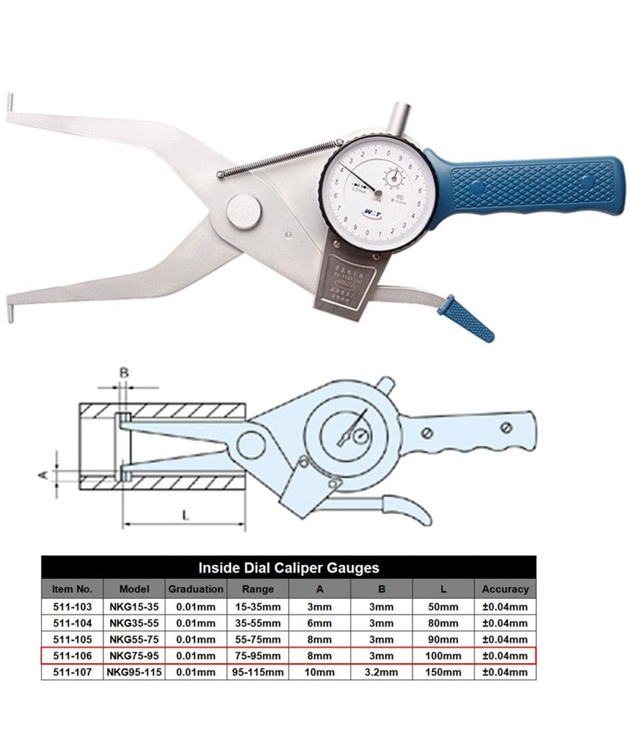 Misuratore Rapido Per Interni Spessimetro Micrometro 0-20mm 0.01mm 70mm         