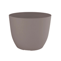 Nicoli vaso rotondo a ciotola Conca Pure in polipropilene, dimensioni diametro cm 38x30h, capacità 26 litri, per interno ed esterno