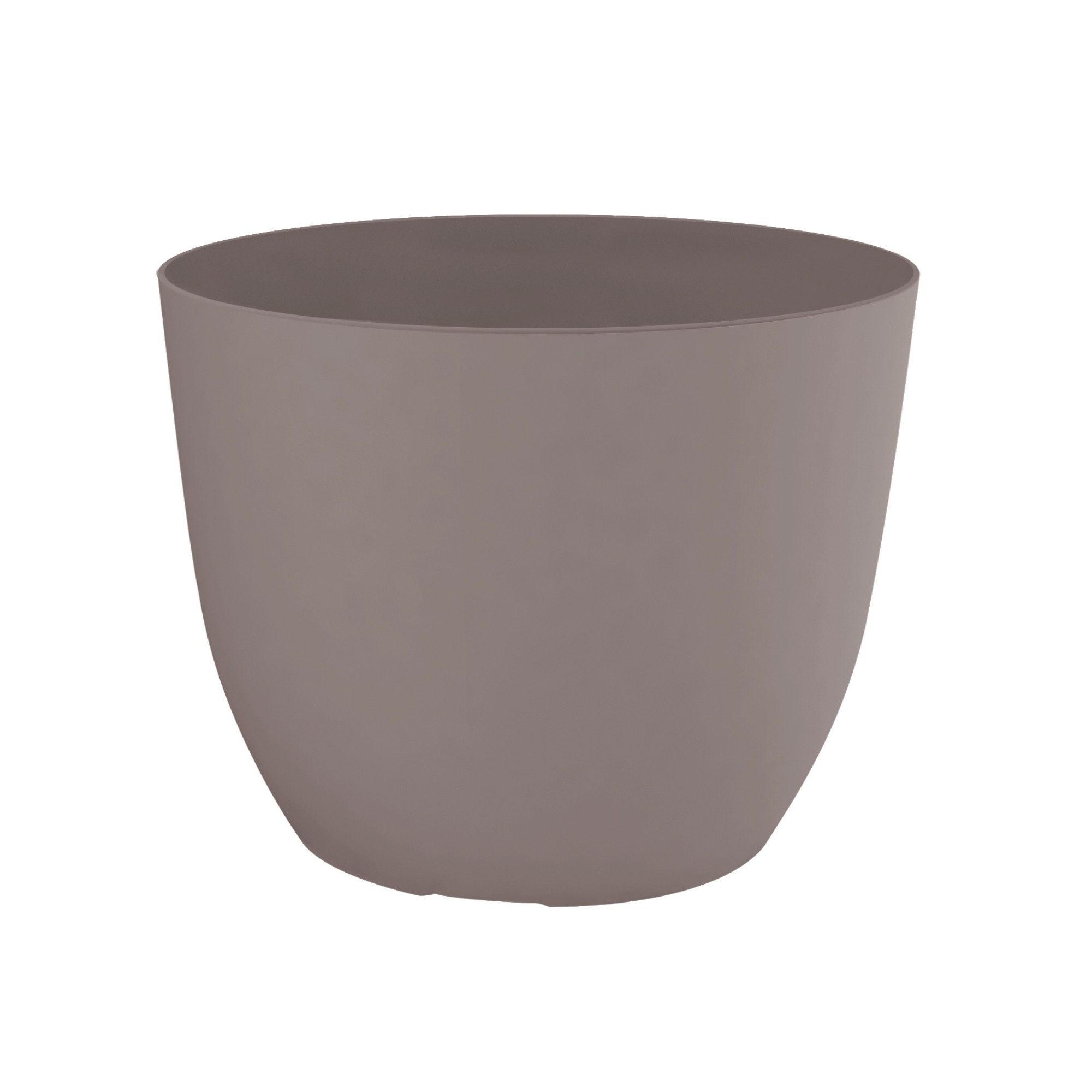 Nicoli vaso rotondo a ciotola Conca Pure in polipropilene, dimensioni diametro cm 38x30h, capacità 26 litri, per interno ed esterno