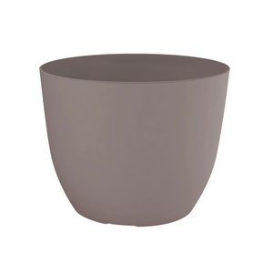 Nicoli vaso rotondo a ciotola Conca Pure in polipropilene, dimensioni diametro cm 38x30h, capacità 26 litri, per interno ed esterno