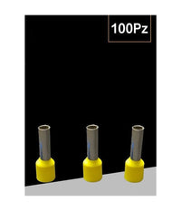 Confezione 100 Pz Tubetto Capicorda Isolato Per Cavi 10mmÂ² Terminale 12mm E10-12         