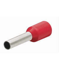 Confezione 100 Pz Tubetto Capicorda Isolato Per Cavi 10mmÂ² Terminale 12mm E10-12  Rosso       