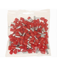 Confezione 100 Pz Tubetto Capicorda Isolato Per Cavi 16mmÂ² Terminale 12mm E16-12  Rosso       