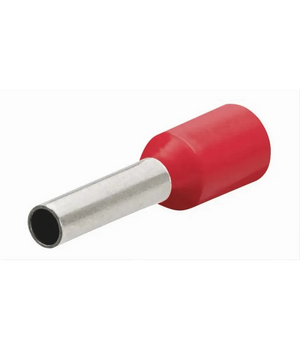 Trade Shop - Confezione 100pz Tubetto Capicorda Isolato Per Cavi Da 2.5mm² Terminale 8mm E2508 - Rosso
