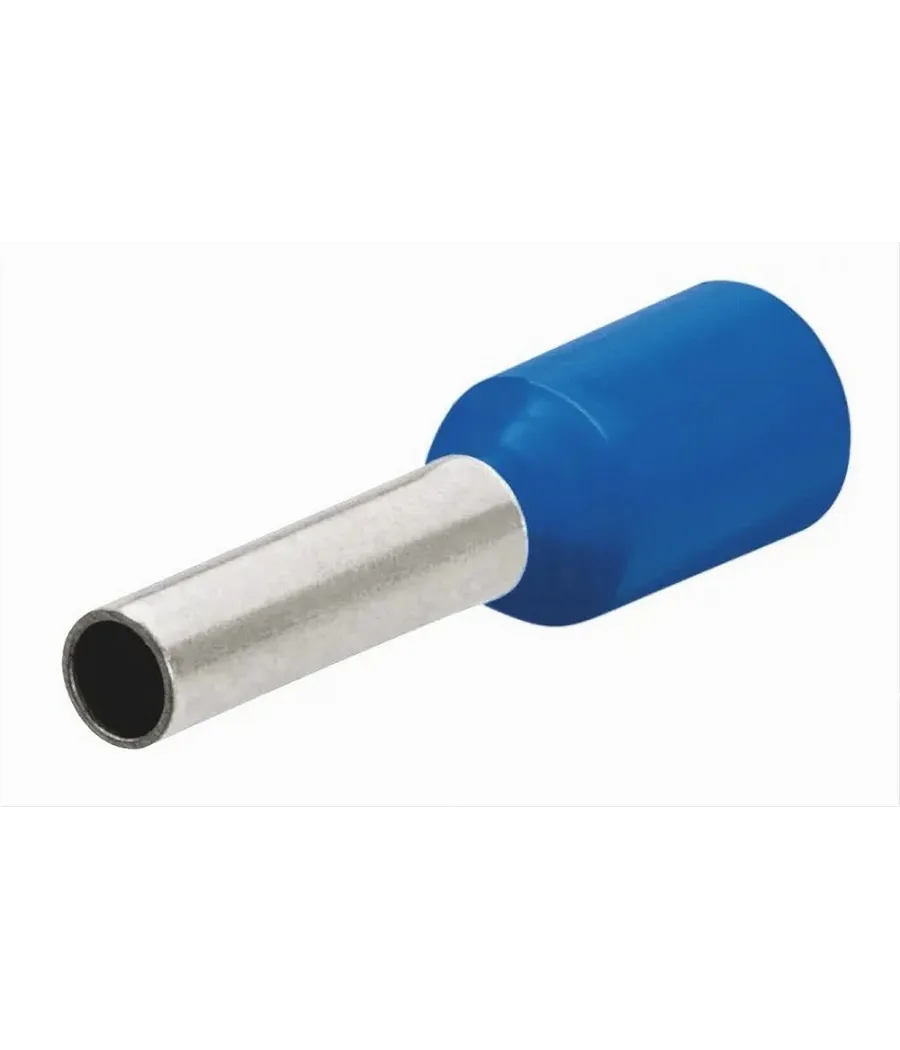 Trade Shop - Confezione 100pz Tubetto Capicorda Isolato Per Cavi Da 2.5mm² Terminale 8mm E2508 - Blu