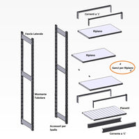 Confezione 12 Ganci per Ripiani Grima
