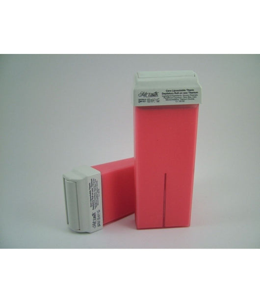Confezione 12 Rullo Cera Miele Zinco Titanio 100ml Depilazione Rullo Ceretta    -titanio Rosa    -