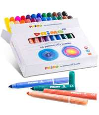 Confezione 24 Pennarelli Colorati Scuola Disegno Bambini Con Punta Grossa Maxi         