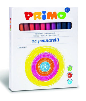 Confezione 24 Pennarelli Colorati Scuola Disegno Bambini Con Punta Sottile Fine         