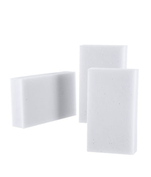 Confezione 3 Spugne Magiche Ecologiche Bianche Pulisci Cancella Rimuovi Macchie         