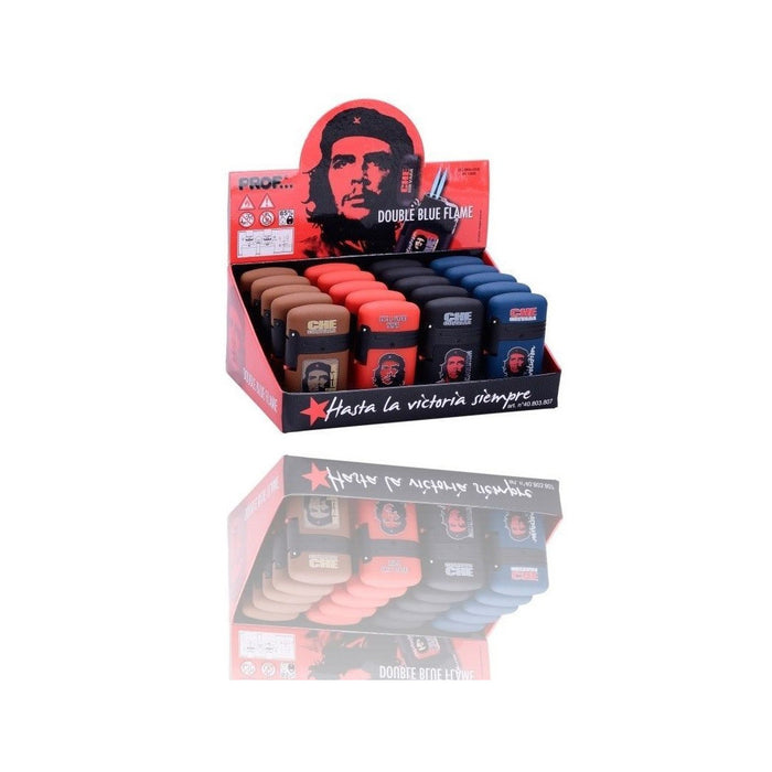 Trade Shop - Confezione Box 20 Pz Accendini Ricaricabili Doppia Fiamma Che Guevara -