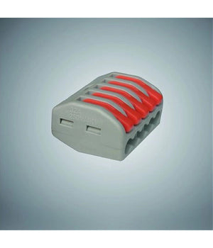 Confezione Con 6 Pz Connettori Universali Morsetti 5 Poli A 1 Via 32a Mo-5         