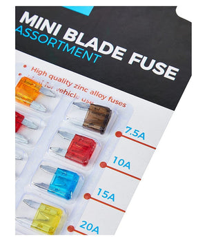Confezione Da 10 Pezzi Mini Fusibili Assortiti Per Auto Camion Barca Camper         