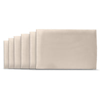IDMarket - Confezione da 6 pannelli da parete per testiera YUMA 180 cm in tessuto effetto scamosciato beige
