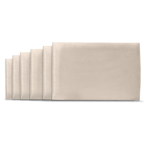 IDMarket - Confezione da 6 pannelli da parete per testiera YUMA 180 cm in tessuto effetto scamosciato beige