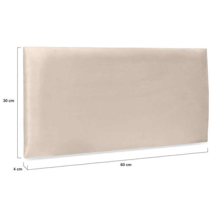 IDMarket - Confezione da 6 pannelli da parete per testiera YUMA 180 cm in tessuto effetto scamosciato beige