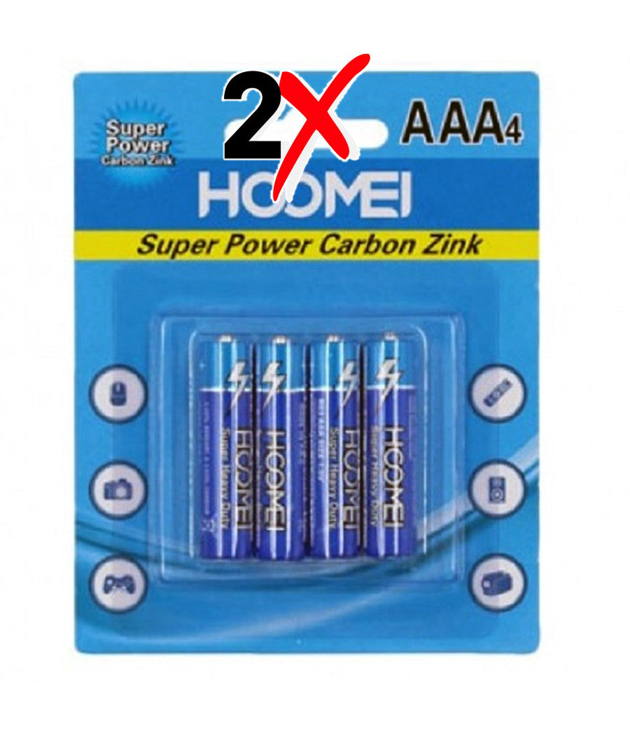 Confezione Da 8 Batterie Pile Ministilo Super Power Zinco Aaa Mini Stilo 1,5v         