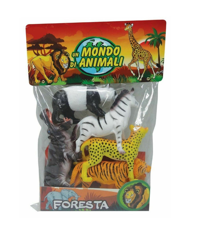 Confezione Un Mondo Di Animali Foresta Giocattolo Gioco Per Bambini Bimbi         